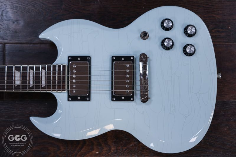 STUNNING 3/4 SIZE EPIPHONE POWER PLAYERS SG in HAND AGED ICE BLUE 77