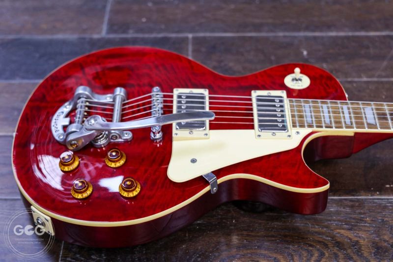 EPIPHONE LES PAUL LTD EDITION 1997 W BIGSBY & UPGRADED LOLLAR PICKUPS WINE RED 65