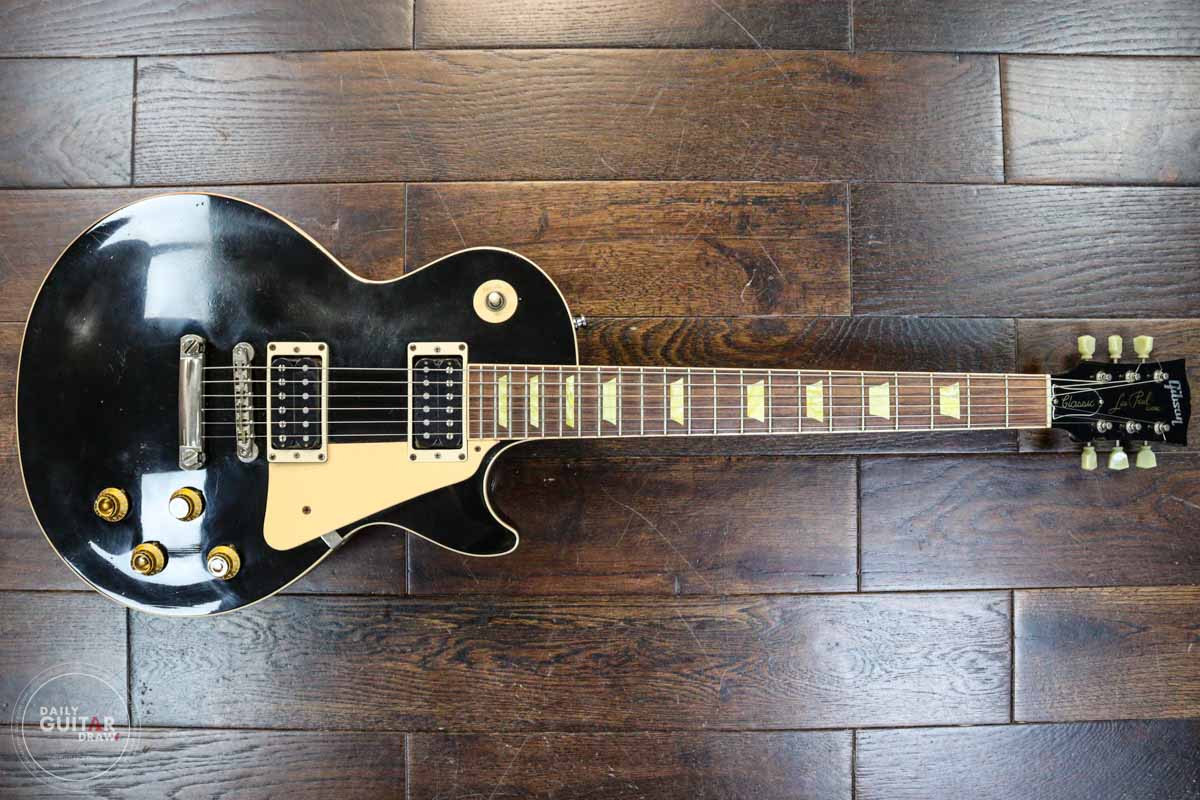 Gibson Les Paul Classic Ebony played by Peter "Biff" Byford